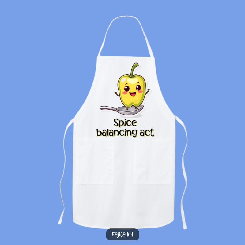 Funny Pepper Slice Apron: Smiling Character Kitchen Fun, Perfect Funny Gift