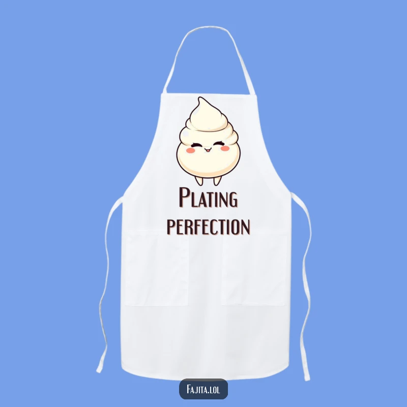 Protect your clothes and add a smile with this funny apron featuring a winking sour cream dollop character. Perfect for the kitchen comedian.