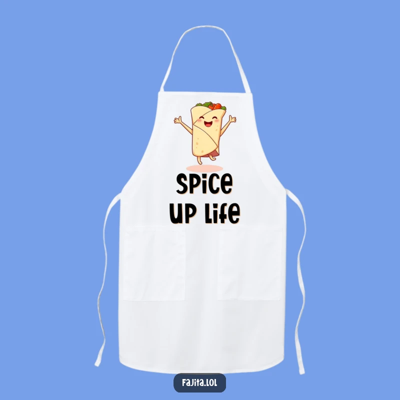 Funny Fajita Wrap Apron - Hilarious Kitchen Cartwheel Chef Gift