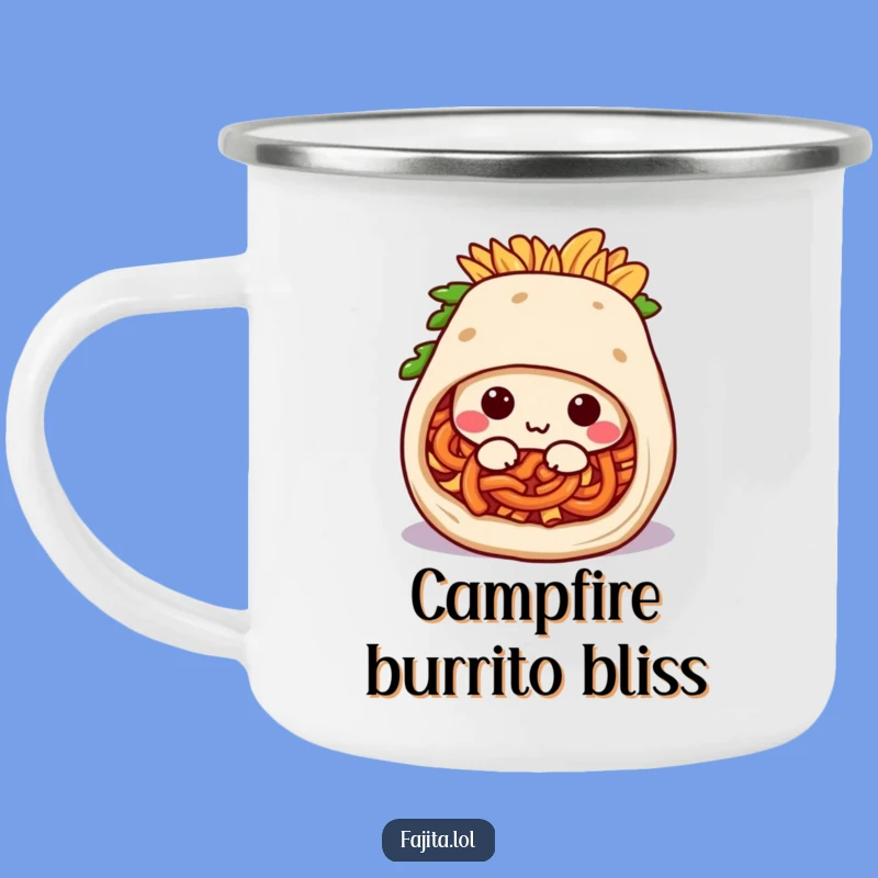 Funny Fajita Burrito Camping Mug - Outdoor Rolling Cup, Cozy Gift