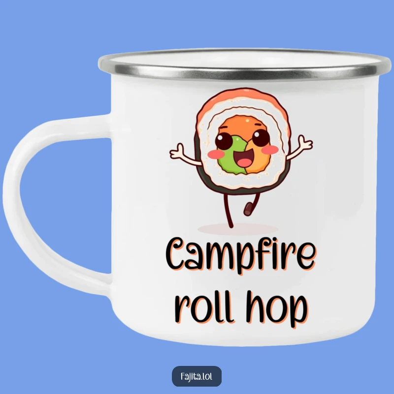 Funny Sushi Hopper Camper Mug - Outdoor Foodie Fun, Hilarious Gift!