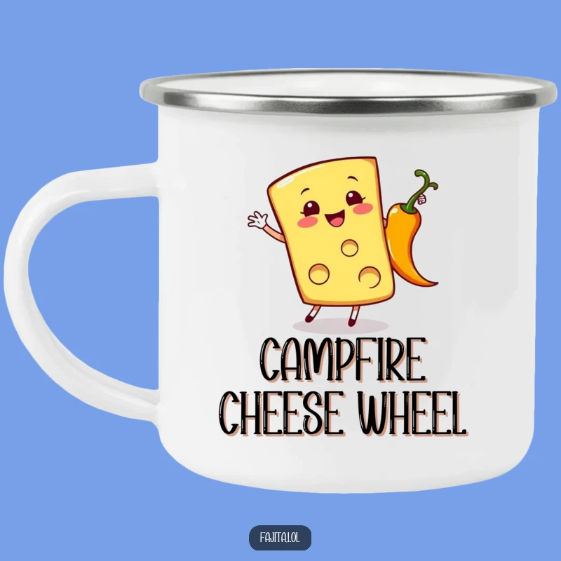 Enjoy your outdoor adventures with this funny cheese slice camping mug. The perfect companion for a sizzling good time!