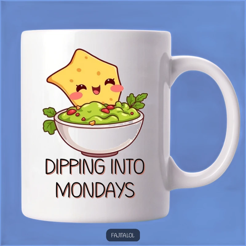 Funny Chip Diving Guacamole Mug: Hilarious Mexican Food Gift for Snack Lovers