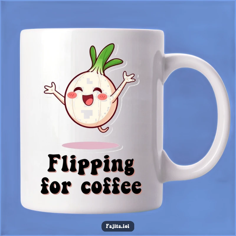 Funny Onion Ring Cartwheel Mug - Hilarious Foodie Celebration Gift for Joyful People