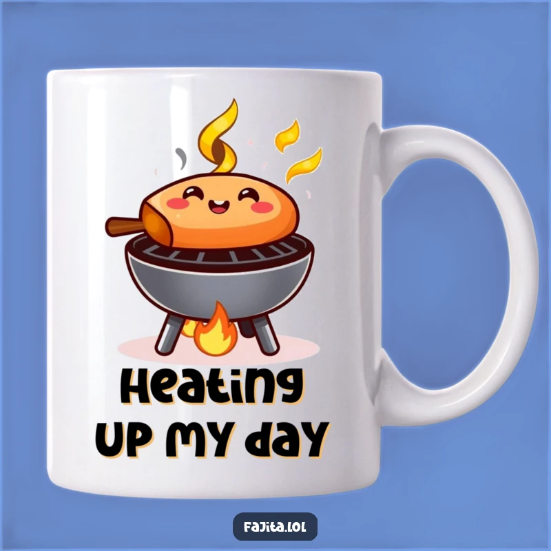 Start your day with a smile and the thought of deliciousness with this funny mug featuring a sizzling fajita! It’s a warm addition to your kitchen.