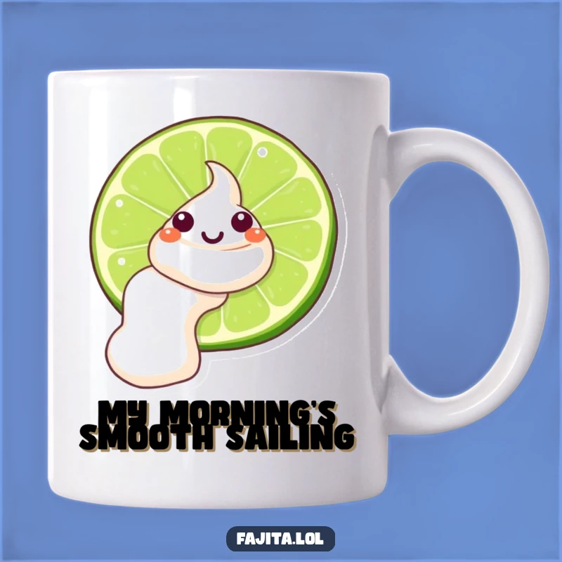 Add a zest of humor to your day with this funny sour cream mug featuring a cheeky dollop. Perfect for anyone who appreciates a tangy twist.