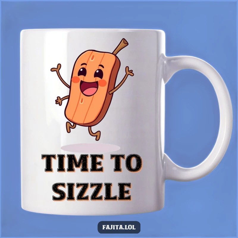 This mug features an excited piece of grilled meat doing a happy skip. It’s guaranteed to bring a smile to any meat lover's face.