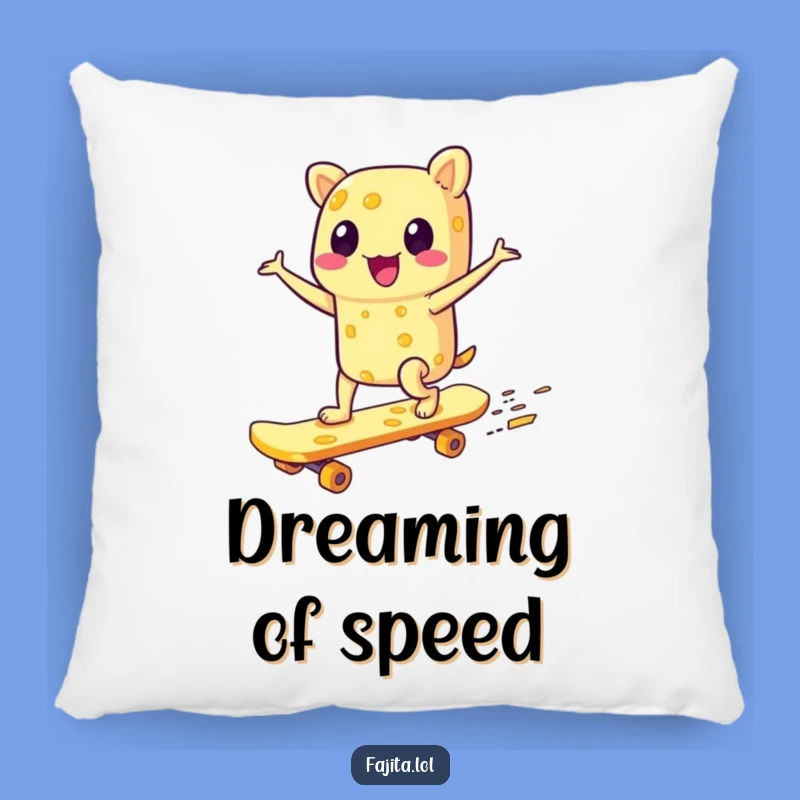 Funny Fajita Skateboarder Pillow: Soft Ride, Warm Humorous Accent