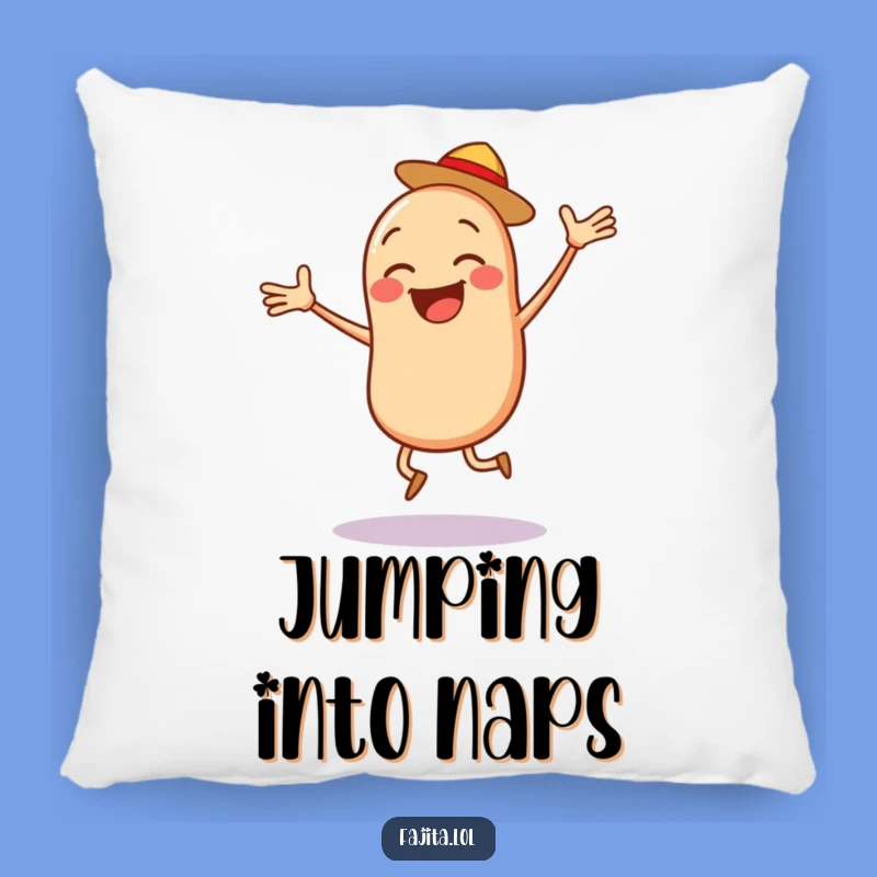 Funny Bean Salsa Pillow: Cozy & Energetic Cushion, Cute Funny Gift for Active Homes