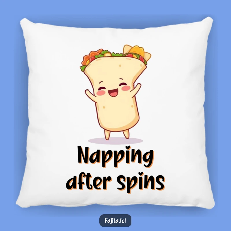 Funny Burrito Cartwheel Pillow: Snuggle with this Hilarious Mexican Food Character