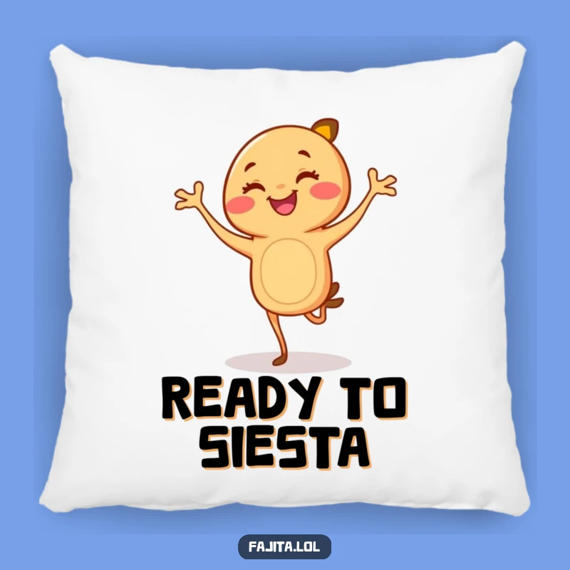 Add a touch of spice and silliness to your couch with this funny pillow featuring a fajita doing the flamenco! Ultimate comfort meets quirky decor.