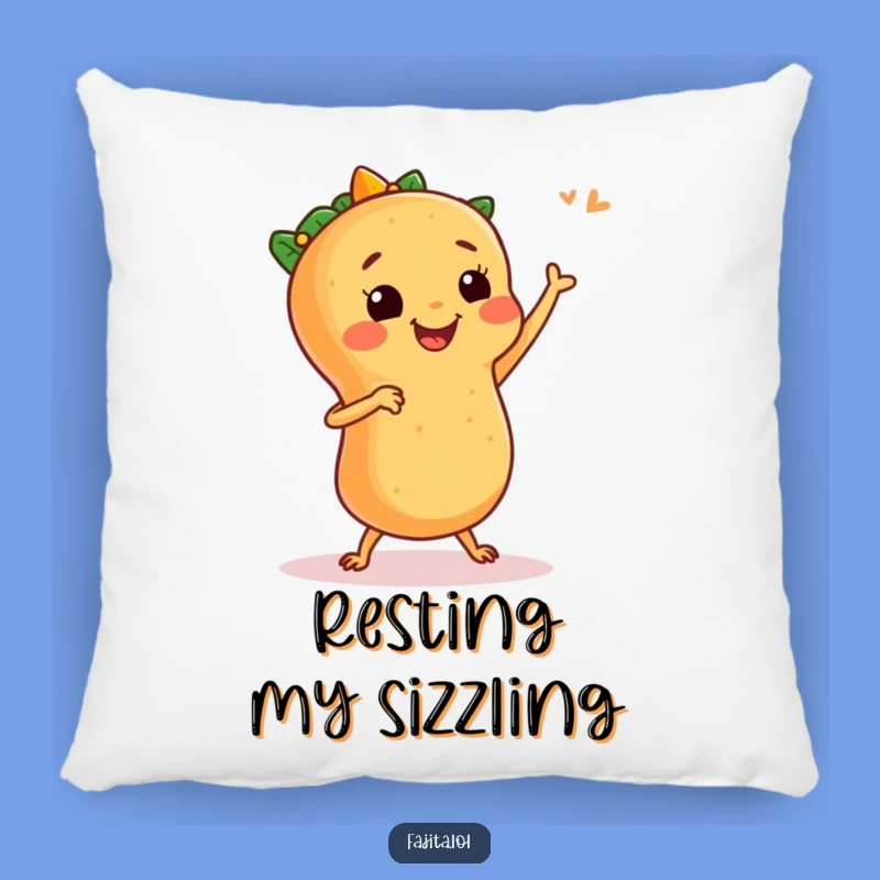 Cuddle up with fun thanks to this funny fajita pillow! The dancing fajita design adds a playful touch to your comfort.