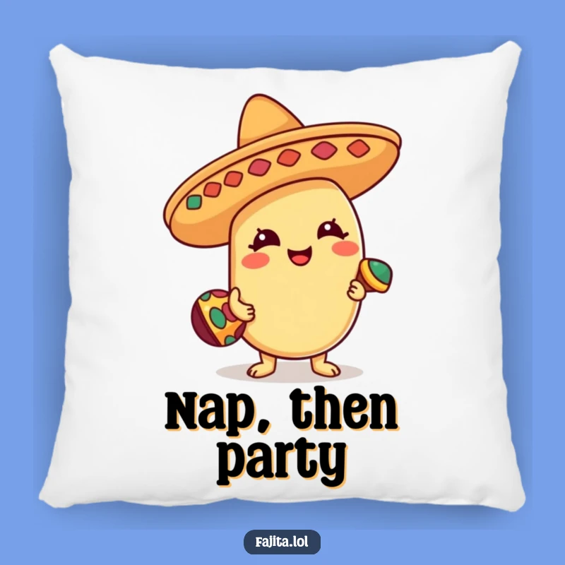 Get comfy with this funny pillow! The cheerful bean adds a playful touch to any couch or bed.