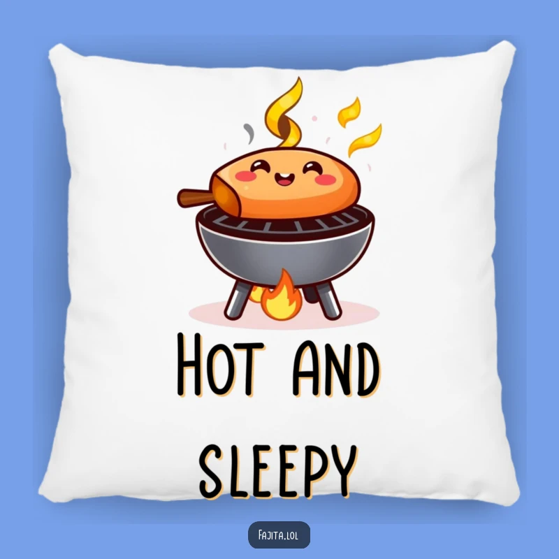 Funny Sizzling Fajita Pillow: Cozy Up with this Cheerful Grilled Food Accent