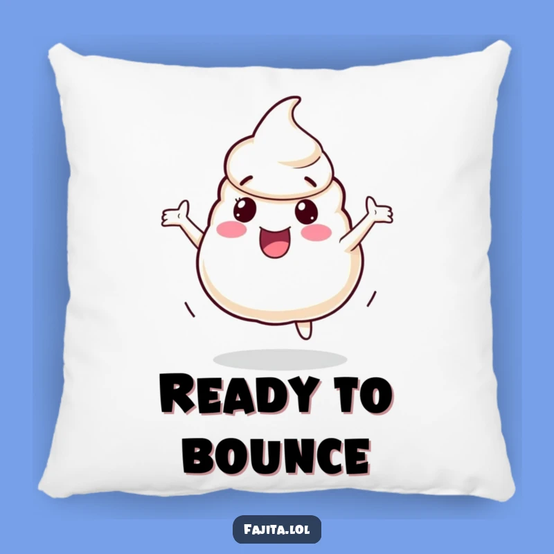 Funny Sour Cream Dollop Pillow: Cozy Bouncing Cushion, Adorable Funny Gift Accent