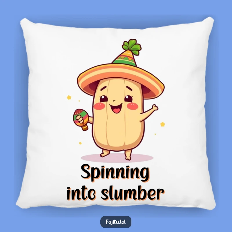 Funny Tamale Fiesta Pillow - Cozy Dancing Decor, Whimsical Gift!