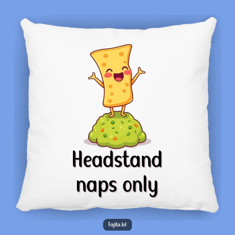 Get comfy with this funny tortilla chip pillow, perfect for lounging and laughing. It’s a soft spot of humor!