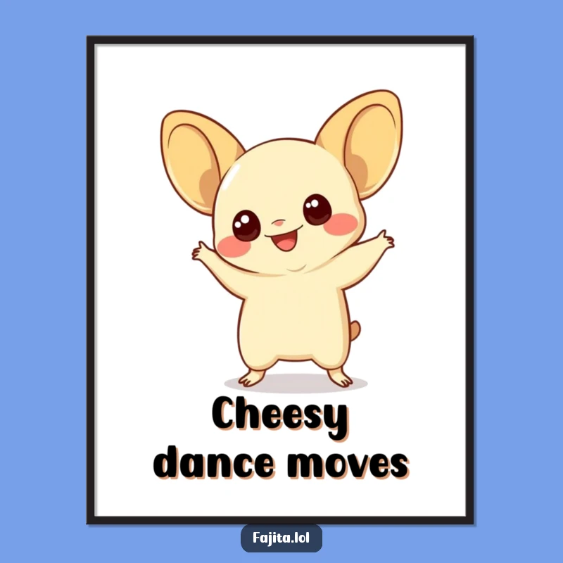 Funny Quesadilla Dance Digital Art: Instant Cheesy Wall Decor Download