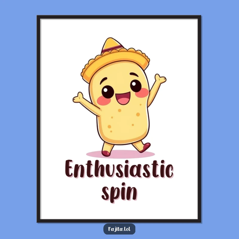 Funny Burrito Dancer Digital Print - Instant Fiesta Decor, Gift!