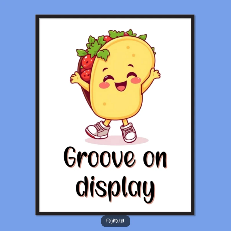 Funny Taco Salsa Dancer Digital Print - Instant Fiesta Decor, Gift!