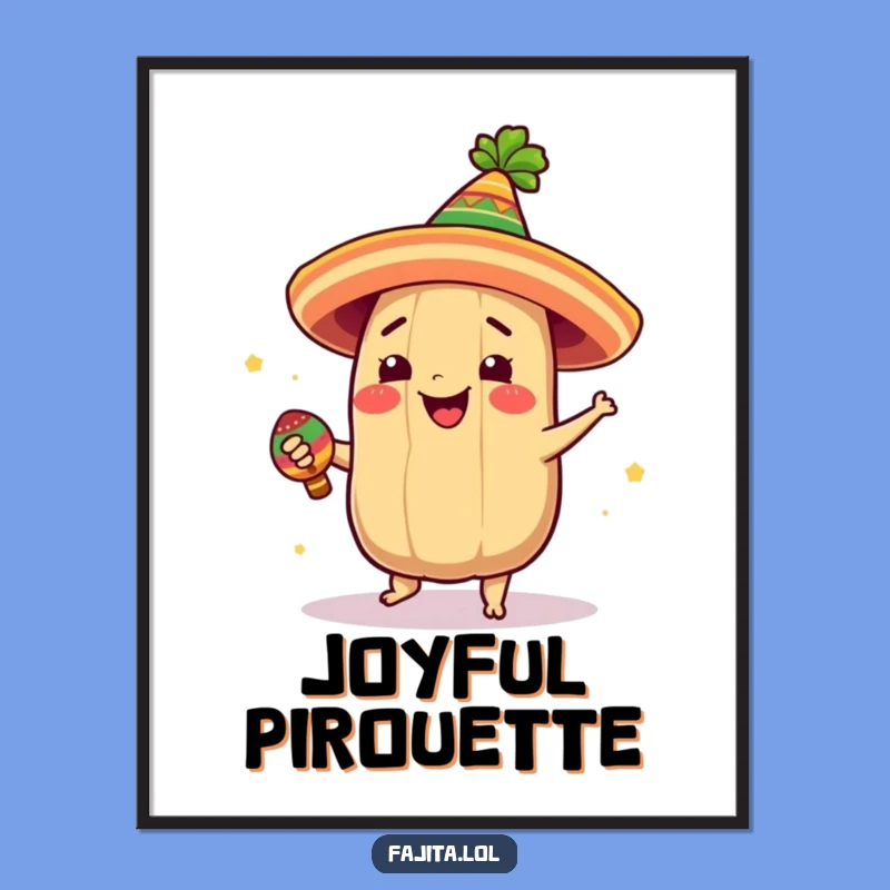 Funny Tamale Dancer Digital Print - Instant Fiesta Decor, Gift!