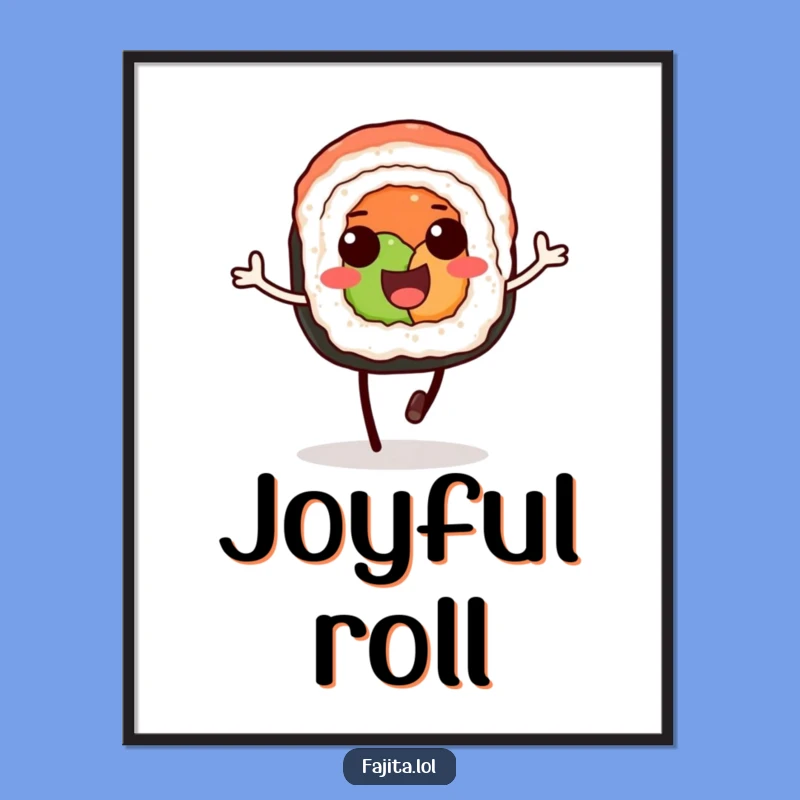 Funny Sushi Hopper Digital Print - Instant Joyful Decor, Gift!