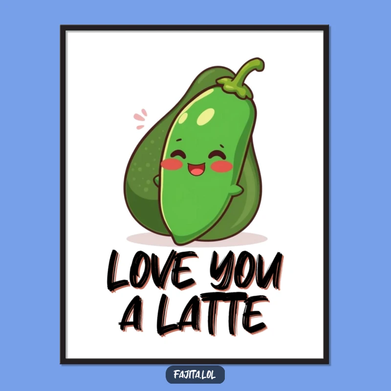 Funny Jalapeno & Avocado Digital Art: Instant Humor for Your Walls