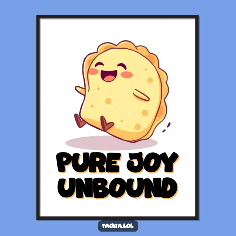 Funny Tortilla Rolling Downhill Digital Art - Instant Foodie Decor