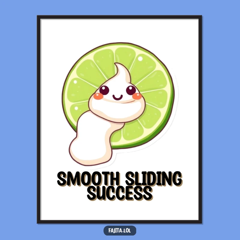 Funny Sour Cream Lime Digital Art: Instant Witty Decor Print, Perfect DIY Funny Gift