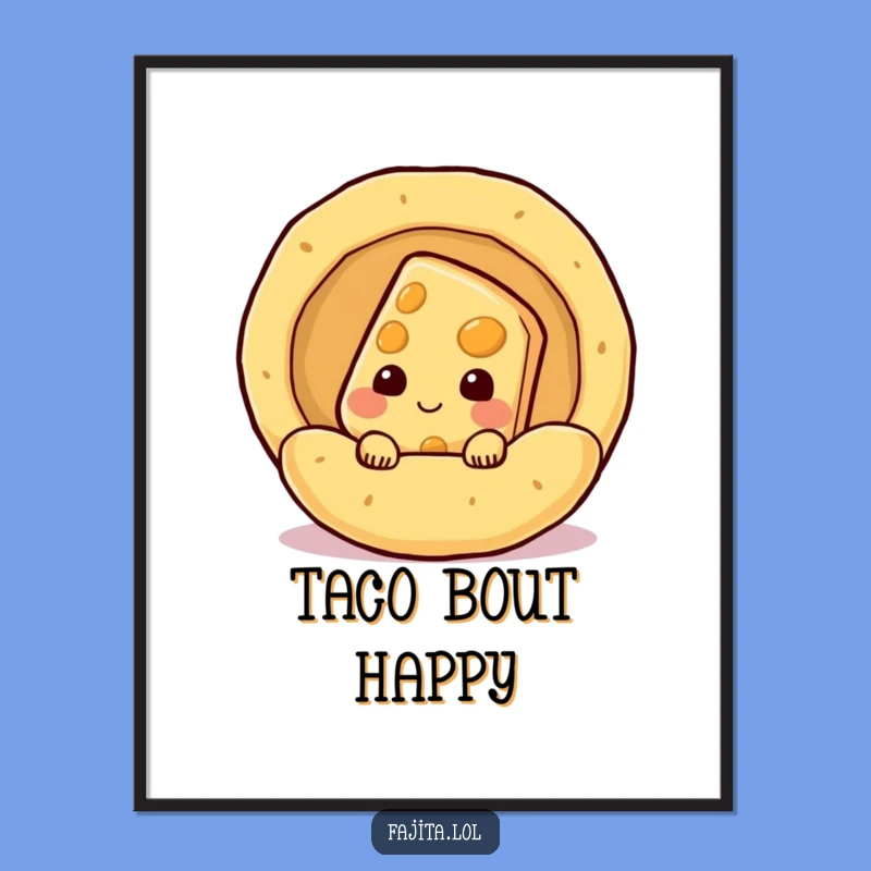 Funny Cheese Tortilla Digital Art: Instant Whimsy for Your Walls