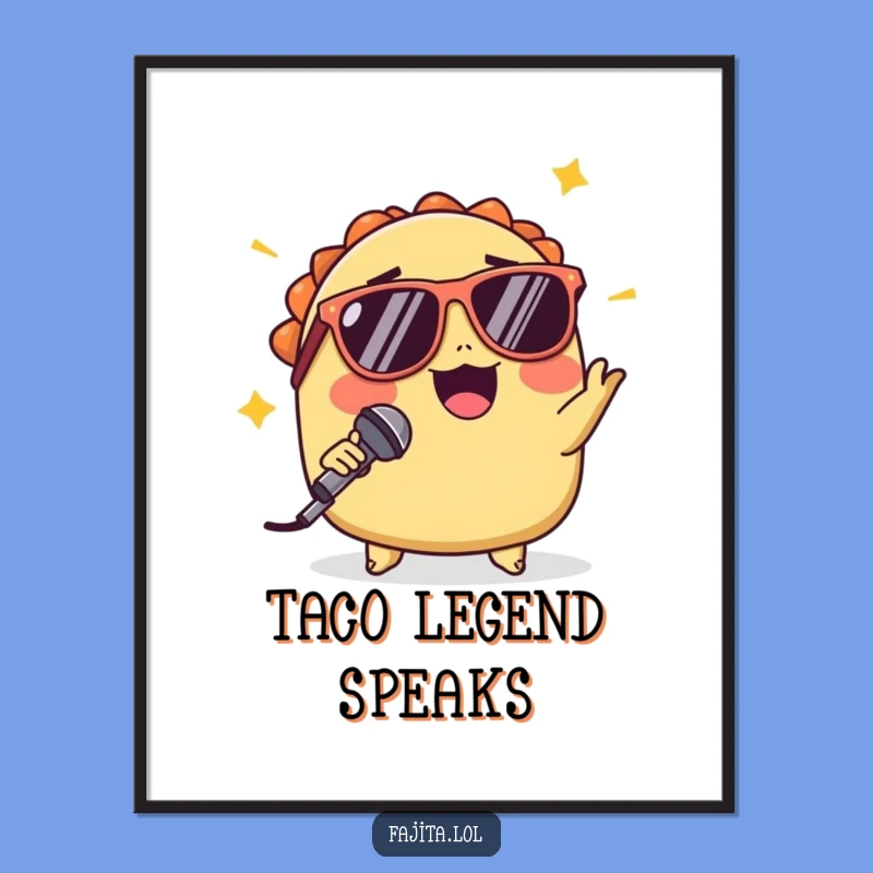 Funny Winking Taco Mic Drop Art: Instant Cool Vibes for Your Walls