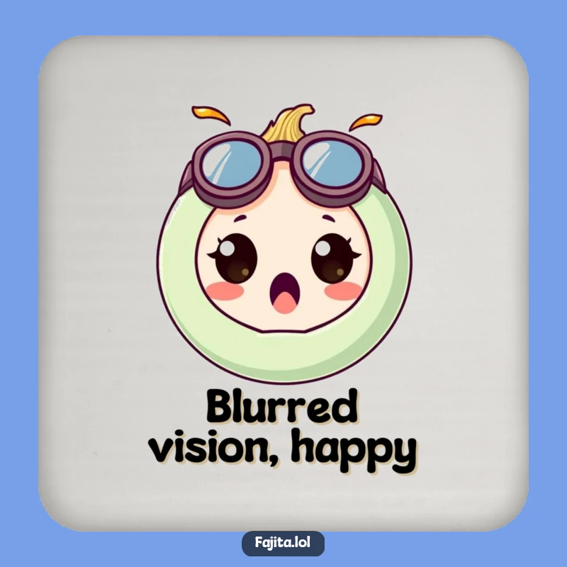 Protect your surfaces with a laugh using these funny onion ring coasters. Those goofy goggles add a touch of humor!