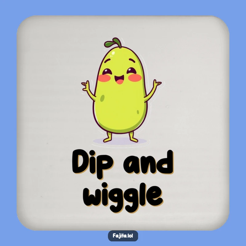 Funny Guacamole Wiggle Coasters Set: Protect Surfaces With Avocado Fun, Cute Funny Gift