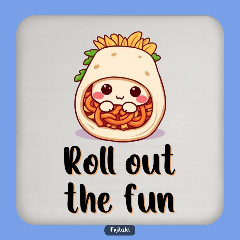 Funny Fajita Burrito Drink Coaster - Cozy Table Protector, Gift