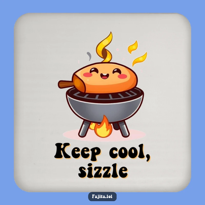 Keep your tables safe from heat and moisture with this funny coaster featuring a sizzling fajita! Adds a touch of humor to any surface.