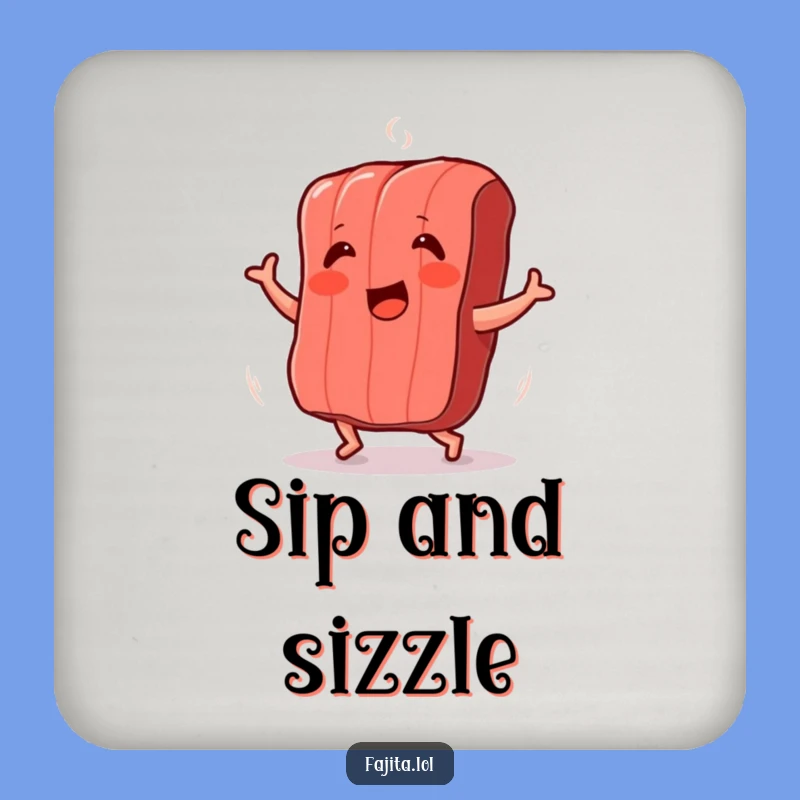 Keep your tables safe and add a touch of grilling fun with these funny dancing meat strip coasters. They’re conversation starters!