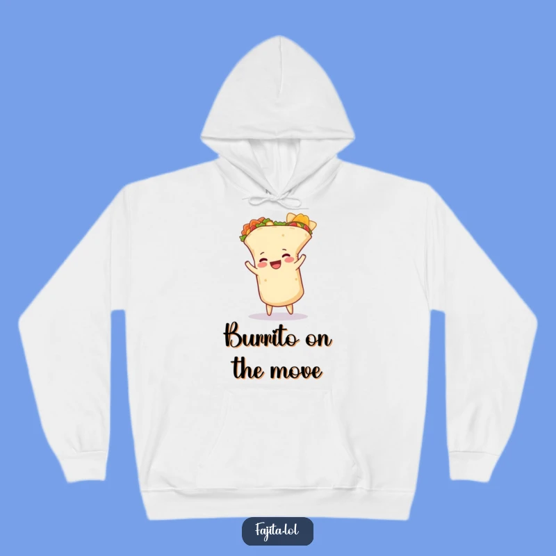 Funny Burrito Cartwheel Hoodie: Stay Cozy with this Hilarious Mexican Food Character