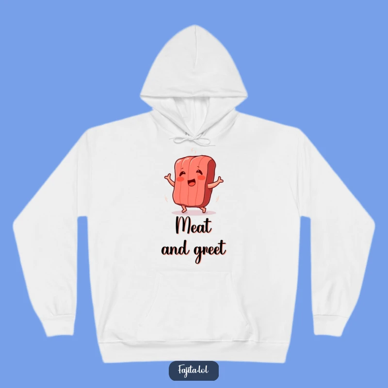 Stay warm and grill-ready with this funny dancing meat strip hoodie. It’s the perfect blend of comfort and carnivorous comedy.