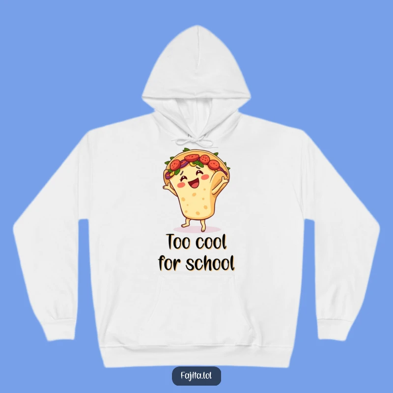 Stay warm and witty with this funny hoodie featuring a fajita ready to salsa! Perfect for chilly nights or adding a dash of spicy humor to any occasion.