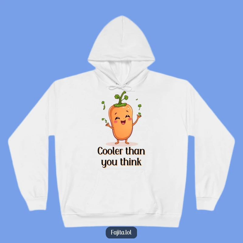 Funny Pepper Juggling Cilantro Hoodie - Cozy Veggie Enthusiast Apparel