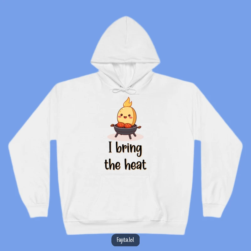 Funny Sizzling Fajita Hoodie: Cozy Cartoon Grill Gift for Food Enthusiasts