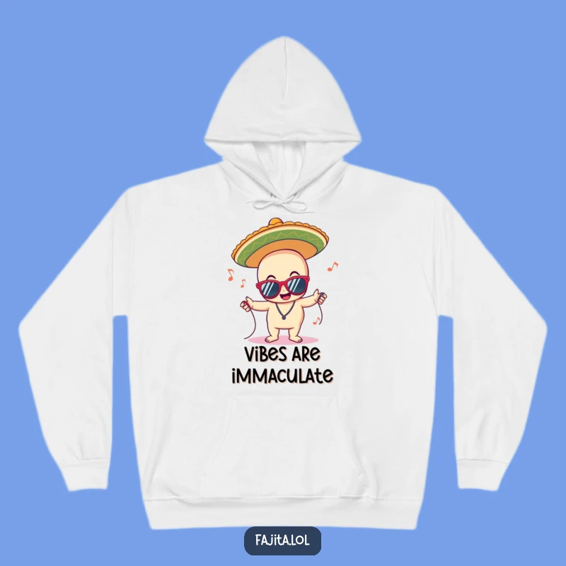 Funny Sombrero Sunglasses Hoodie: Cozy and Cool Character Gift for Party Goers