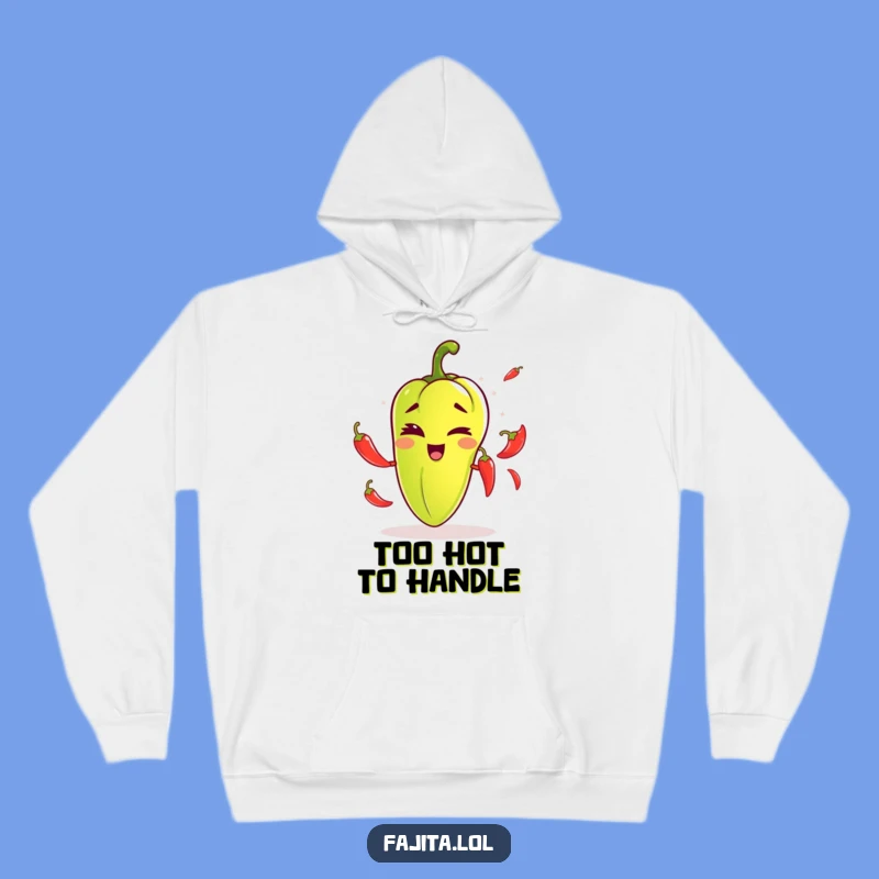 Funny Winking Fajita Pepper Hoodie: Warm and Comedic Apparel for Playful Souls