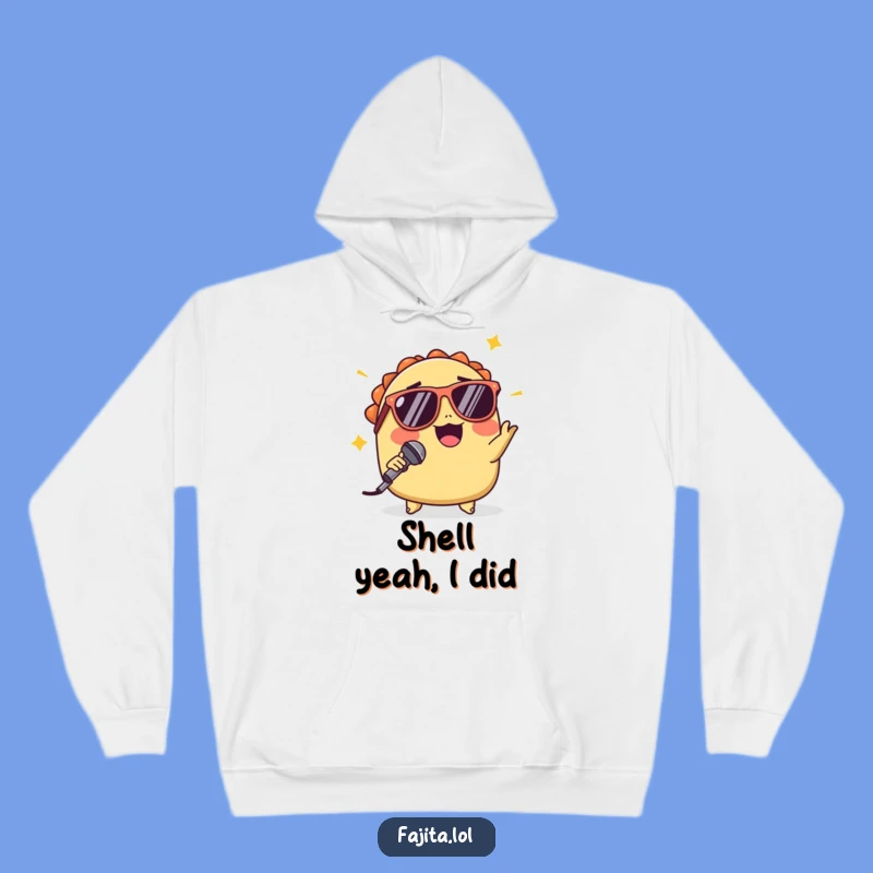 Funny Winking Taco Mic Drop Hoodie: Stay Cool and Cozy