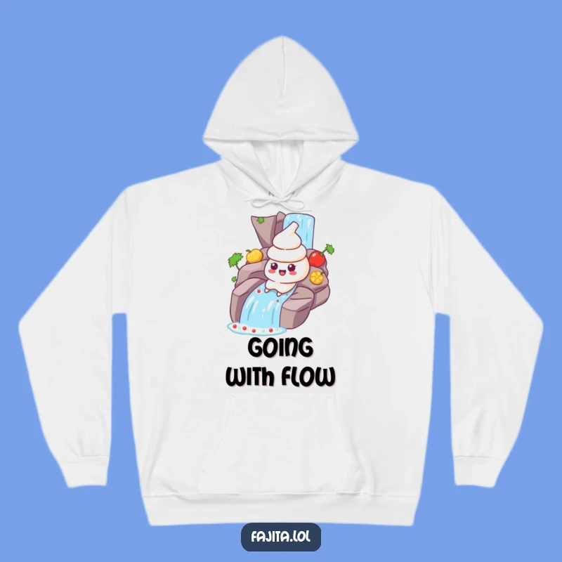 Stay warm and embrace the flavor with this funny hoodie featuring a sour cream dollop’s epic salsa slide! Comfort meets culinary chaos.