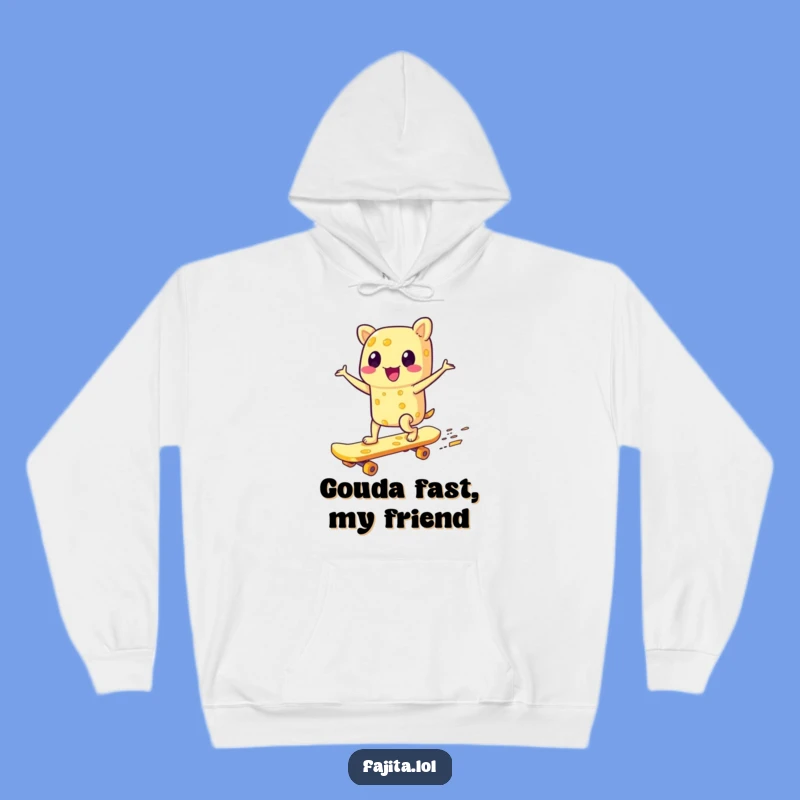 Funny Fajita Skateboarder Hoodie: Cheesy Comfort, Warm and Hilarious Gift
