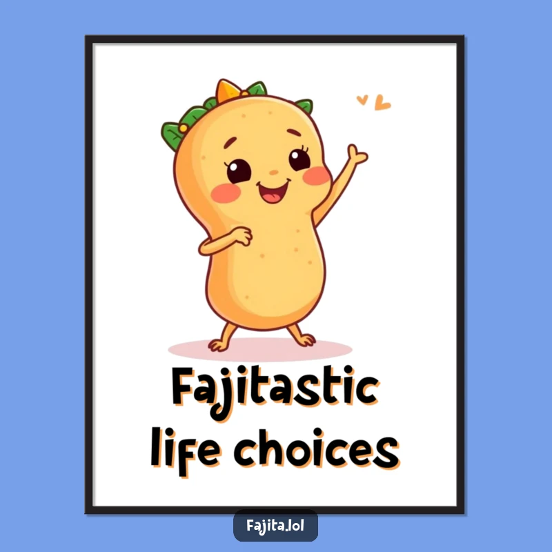 Funny Free Printable Wall Art: Dancing Fajita Fiesta - Downloadable Decor!