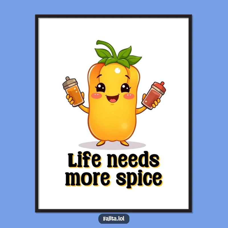 Free Printable Wall Art: Spice Juggler Pepper - Downloadable Fun Kitchen Decor