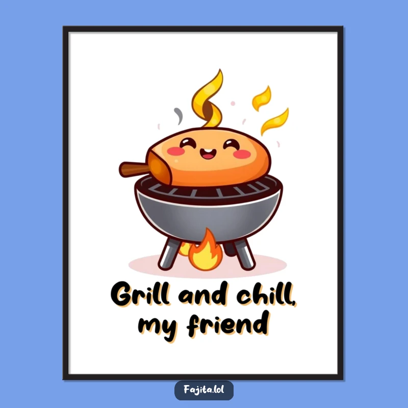 Funny Free Printable Wall Art: Sizzling Fajita Grill Art for a Cheerful Kitchen