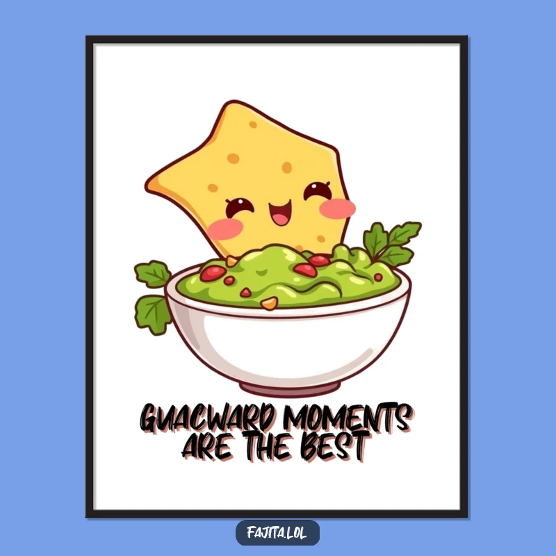 Free Printable Wall Art: Guac Chip Dive - Downloadable Fun Kitchen Decor